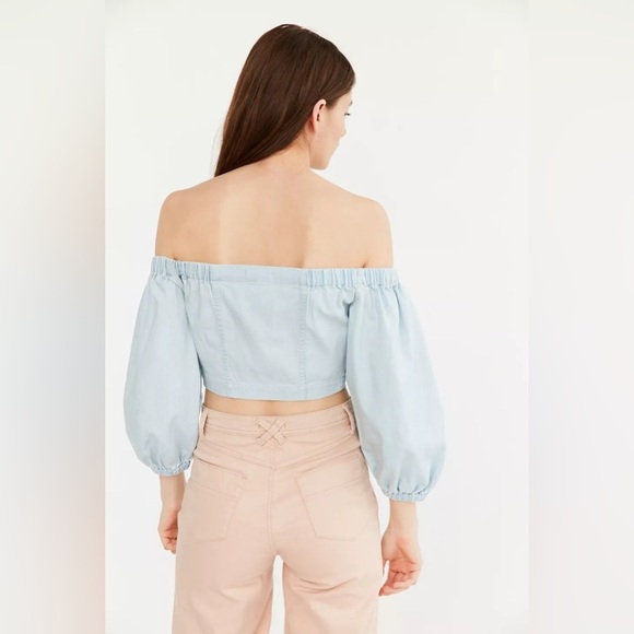 NWT Urban Outfitter BDG Denim Cropped Top Size Small - Picture 2 of 7